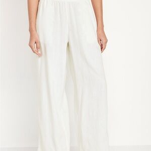 Old Navy High-Waisted Wide Leg Linen Blend Pants